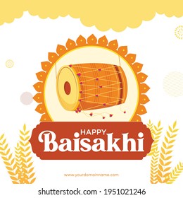 Wishing you a happy Baisakhi banner design. Vector graphic illustration.