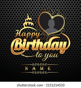 wishing you a happy birthday with a beautiful design. It's a vector artwork you can change its color and shape you can edit everything. So you can wish Happy Birthday by this template Happily.