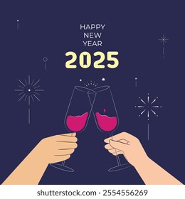 Wishing you a Happy New Year! Here's to a wonderful year ahead! Cheers!