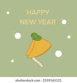 Wishing You a Happy New Year with Cheerful Characters