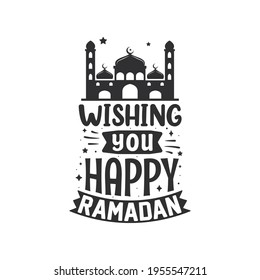 Wishing you happy ramadan- Greeting card for holy month ramadan.