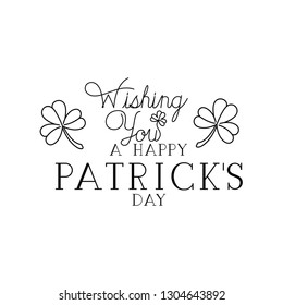 wishing you a happy st patrick`s day label icons