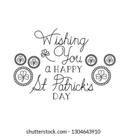 wishing you a happy st patrick`s day label icons