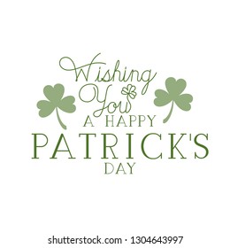 wishing you a happy st patrick`s day label icons