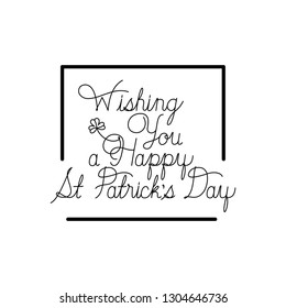 wishing you a happy st patrick`s day label frame icons