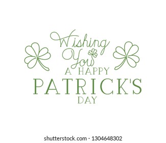 wishing you a happy st patrick`s day label icons