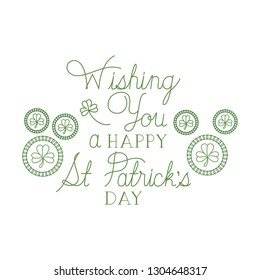 wishing you a happy st patrick`s day label icons