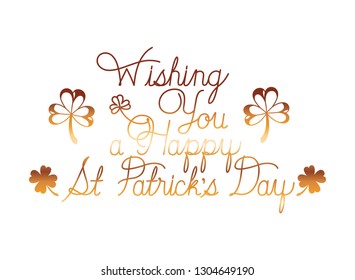 wishing you a happy st patrick`s day label icons