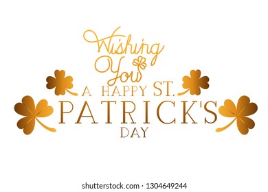 wishing you a happy st patrick`s day label icons