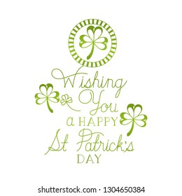 wishing you a happy st patrick`s day label icons