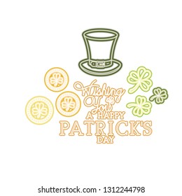 wishing you a happy st patricks day label icons