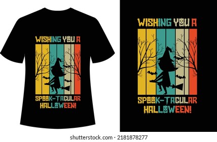wishing you a spook-tacular Halloween! Vintage Tshirt design
