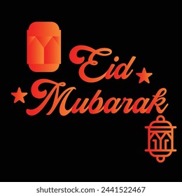 Wishing you very Happy Eid (traditional Muslim greeting reserved for use on the festivals of Eid) written in Arabic calligraphy. Useful for greeting card and other material.