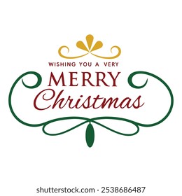 Wishing You a Very Merry Christmas – Festive Typography Design for Holiday Greetings