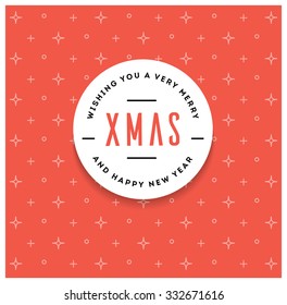 Wishing you a very merry Christmas, vector illustration