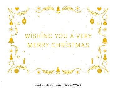 Wishing you a very merry christmas card