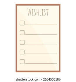 Wishlist clipart icon cartoon vector. Store order. Account payment