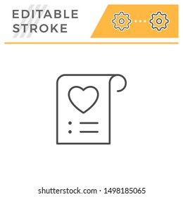 Wishlist editable stroke line icon