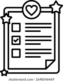 Wishlist Filled Style Icon Design