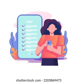Wishlist flat style illustration vector design