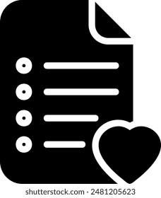 wishlist glyph icon illustration vector