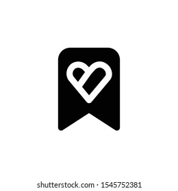 Wishlist Icon , Bookmark Logo, E-Commerce Symbol .