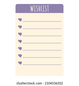 Wishlist icon cartoon vector. My list. Store order