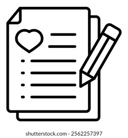 Wishlist Icon Element For Design