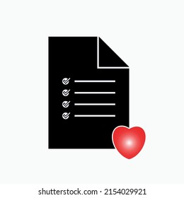 Wishlist Icon. Favourite or Request, Numeration Symbol - Vector
