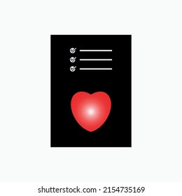 Wishlist Icon. Favourite or Request, Numeration Symbol - Vector.