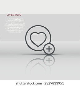 Wishlist icon in flat style. Like document vector illustration on white isolated background. Favorite list business concept.