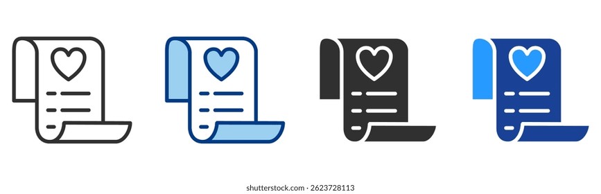 Wishlist Icon Multiple Style Vector Collection