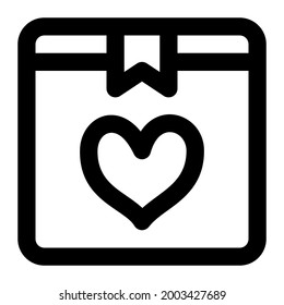 Wishlist icon from the online shop icon set section, suitable for online products buying and selling business