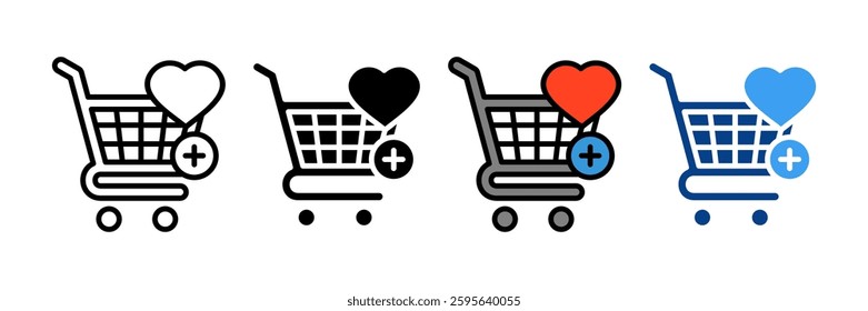 Wishlist Icon Set Multiple Style Collection