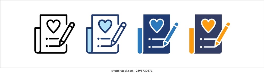 Wishlist Icon Set Multiple Style Collection