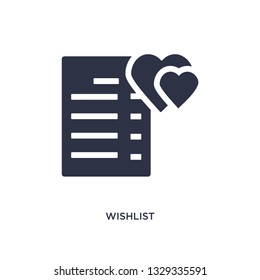 wishlist icon. Simple element illustration from fashion and commerce concept. wishlist editable symbol design on white background. Can be use for web and mobile.