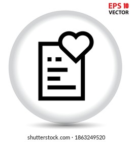 Wishlist icon symbol. E-Commerce icon vector. Eps10 vector illustration.