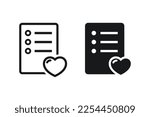 Wishlist icon symbol. Illustration vector