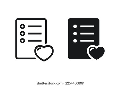 Wishlist icon symbol. Illustration vector