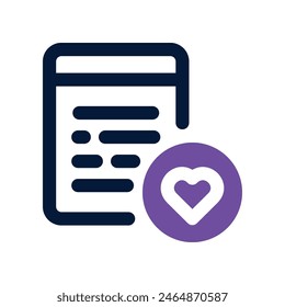 wishlist icon. vector dual tone icon for your website, mobile, presentation, and logo design.