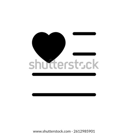 Wishlist icon. Vector illustration isolated on transparent background