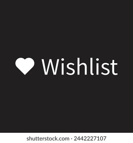 wishlist icon vector template illustration logo design