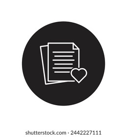 wishlist icon vector template illustration logo design