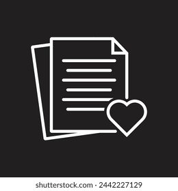 wishlist icon vector template illustration logo design