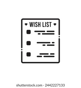wishlist icono vector plantilla ilustración logo diseño
