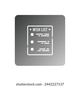 wishlist icon vector template illustration logo design