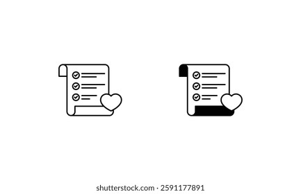 Wishlist icons set vector stock illustration