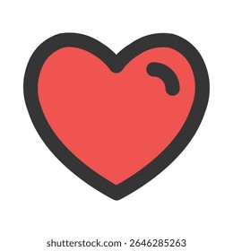 Wunschliste Linienfarbe Symbol bearbeitbarer Vektor