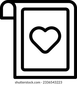 Icono de línea de lista de deseos - Icono único, vector