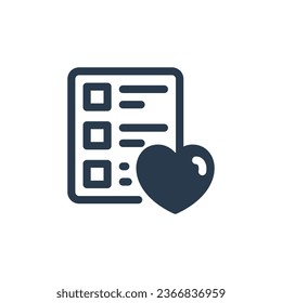 Wishlist Organization vector icon illustration